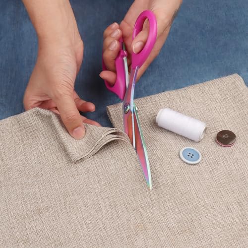 Left-Handed Fabric Scissors for Cutting Fabric, Garments, Textiles, 23cm Tailor's Scissors, Thread Cutter, Set of 2