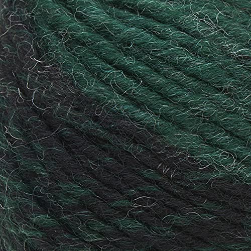 Lion Brand Yarn (1 Skein) Scarfie Bulky Yarn, Forest/Black | Bulky Acrylic Wool Blend Knit & Crochet Fiber for Self-Striping Scarves, Colorful Cardigans, Chunky Blankets, Hats - color: Forest/Black, size: 1 Pack