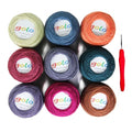 golo 9 Skeins Crochet Thread Size10 Embroidery Thread 10g Crochet Yarn for Hand Knitting 10-9-4 - color: Size10-9-4