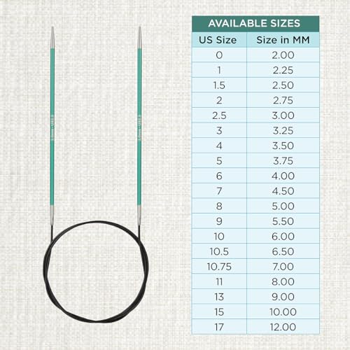 KnitPro Zing Fixed Circular Needles 40" (100cm) | US Size 2.5 (3mm) - size: US 2.5 (3mm)