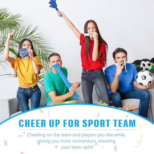 36 Pcs Cheerleading Pom Poms Thunder Sticks and Hand Clappers - color: blue,white