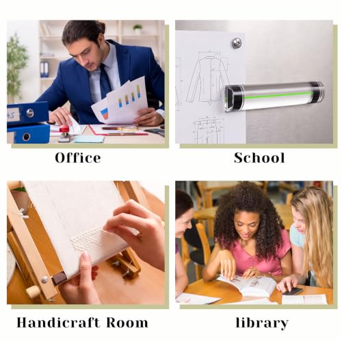 1 Pcs Magnifying Ruler with Guiding Line and Magnet,6",Green Line - color: Green Line