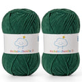 Fluffy Chenille Yarn for Crocheting，Baby Yarn for Crocheting Soft，2 Pack of 100g/3.5oz Velvet Amigurumi Yarn ，Fingering Weight Yarns for Crocheting Baby Blankets、DIY Craft.(2 Dark Green) - color: [2 Dark Green]