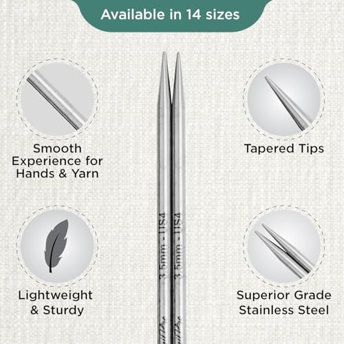 KnitPro Stelo Lace Interchangeable Tips 4" (10cm) | US Size 4 (3.5mm) - size: US Size 4 (3.5mm)