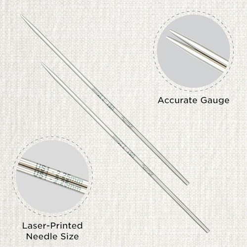 KnitPro Stelo Petite Interchangeable Tips 3" (7.5cm) | US Size 1 (2.25mm) - size: US Size 1 (2.25mm)