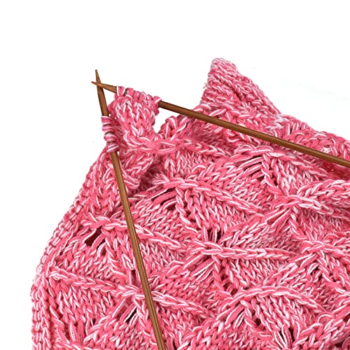 TopHomer 22 Pcs 11 Sizes Bamboo Straight Needle Set for Knitting with Carrying Case Single Pointed Knitting Needles Gift for Beginners Handmade(25cm with Textile Packaging) - style: 25cm with Textile Packaging