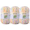3 Pack of 300g (590yds) Fuzzy Chenille Yarn for Crocheting,Fluffy Amigurumi Crochet Yarn for DIY Craft/Hat/Clothes, Soft Velvet Baby Blanket Yarns (3 Macaron) - color: 3 Macaron