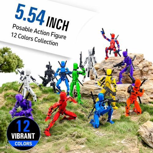 3D Printed Figure 5.54-inch Dummy13 with Weapon Expansion Set. (Dark Blue) - color: Dark Blue