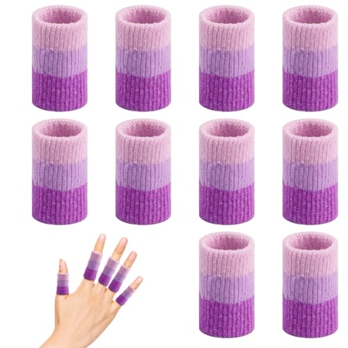 20PCS Crochet Finger Guard, 3.9-Inch Finger Covers Compression Crochet | Finger Sleeves for Knitting Finger Protector, Breathable Finger Cushion for Writing