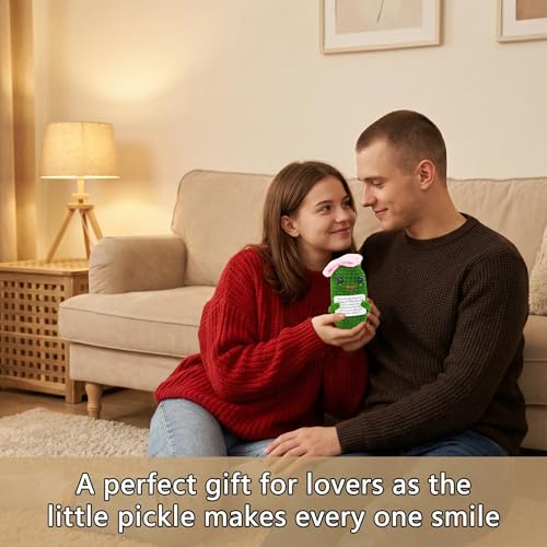Emotional Support Positive Encouraing Pickle Knitted Crochet Plush Gifts | Handmade Crochet Pickle Love Gifts for Girlfriend Wife Friend Her Mother Day Thanksgiving Christmas - style: pickle 11