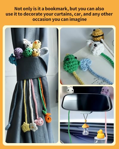 Fortilo Crochet Kit for Beginners 6PCS Animals Bookmarks - color: Bookmark Family
