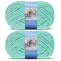 Super Bulky Blanket Yarn for Crocheting - 2 Pack of 200g/7.05oz 174yd/160m Super Soft Chenille Plush Yarn - Bulk Thick Yarns Used for Making Scarves, Baby Blanket, DIY Craft (2, Cyan Green) - color: Cyan Green