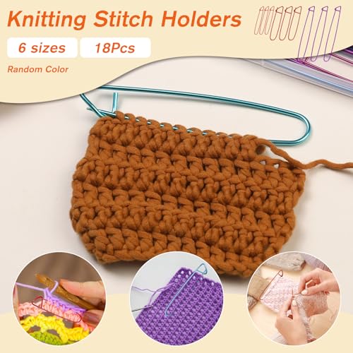 100 Pcs Knitting Stitch Holders for Knitting Accessories Kit Cable Needles | crochet stitch markers for knitting stitch markers for crocheting Crochet Accessories for Quilting Sewing - style: Style C