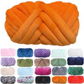 Chunky Cotton Yarn for Arm Knitting Crochet Super Saver Jumbo Giant Bulky Premier Yarn for Making Pets House Blanket - color: Orange