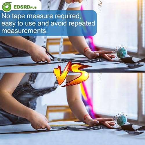 EDSRDRUS 2 Pack Ruler Tape 1/2, 1 inch No Gap Masking Tape Measure, Repeating 12inch Imprint Adhesive Tape Measure, No Residue & Waterproof Ruler Tape for Painting, Sewing & DIY (Yellow) - color: Yellow, size: No Gap - (1/2in+1in) * 45Yard