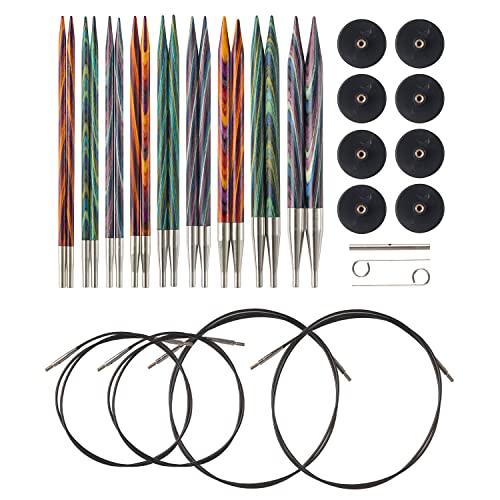 Knit Picks Interchangeable Knitting Needle Variety Pack - Sizes 4-11 and 13, 15, and 17 (Mosaic)