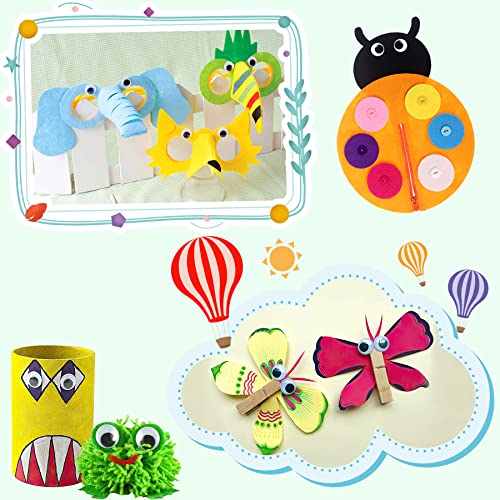 6 Pieces 0.6 Inch Googly Google Eyes, PETKNOWS Wiggle Eyes Self Adhesive Googlie Craft - size: 0.6 Inch