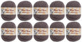 100% Cashmere Wool Yarn (Pack of 10) by Yonkey Monkey 500gr Imported Knitting Crochet (Dark Grey 18) - color: Dark Grey 18