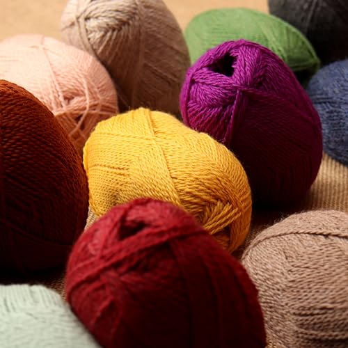 Highland Haven - 100% Highland Wool Yarn Set of 3 Skeins (150 Grams) Fingering Weight - Sourced Directly from Peru - Heavenly Soft and Perfect for Knitting and Crocheting(Fingering, Peach Nude) - color: Peach Nude, size: Fingering