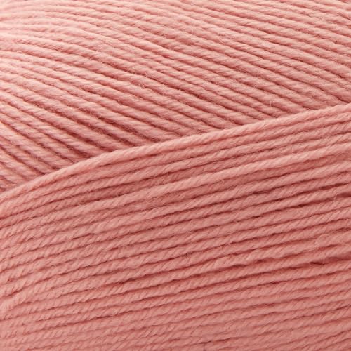 Loops & Threads Luxe Merino Solid Yarn - Yarn for Knitting, Crochet, Weaving, and Arts & Crafts - Pink, Wool Blend, 5.3 oz - color: Bridal Rose