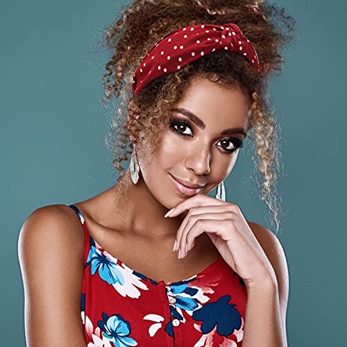 Headbands for Women 12 Pack Head Bands Womens Hair Knotted Headband for Women Knot Head Bands Womens Hairbands Elastic Turban Boho Bandeau Hair Fashion Headbands for Washing Face - color: headbands 06