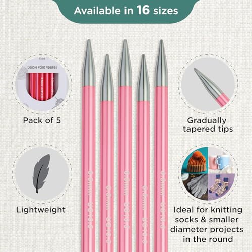 KnitPro Zing Double Pointed Needles 6" (15cm) | US Size 10.5 (6.5mm) - size: US 10.5 (6.5mm)
