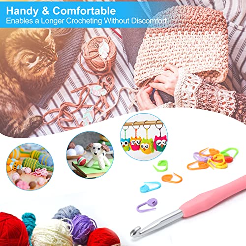 Vodiye Professional Extra Long 8mm Crochet Hooks Set, Ergonomic Handle, for Beginners & Experienced Lovers - size: 1pc - 8mm