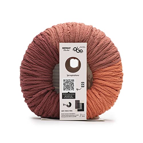 Bernat Blanket O'Go Copper Yarn - 2 Pack of 300g/10.5oz - Polyester - 6 Super Bulky - Knitting/Crochet - color: Copper, size: 2 Pack