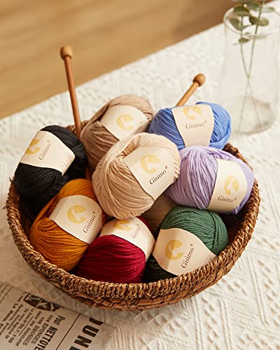 100% Merino Wool Yarn, 6-Ply Luxurious and Soft Yarn for Hand Knitting & Crocheting, 1.76 OZ/50g, 127 yds/116 Meters (Camel, 3 Balls) - color: camel, size: 3 balls