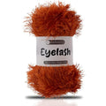 Makromecity Eyelash Yarn – Fuzzy Fun Fur Yarn, 3.53 Oz (100g) 150 yd (140m), Weight 3 Light, Premium Polyester Novelty Feather Yarn for Scarves, Amigurumi, Plush Toys & Craft (Brick, 1 Skein) - color: Brick, size: 1 Skein