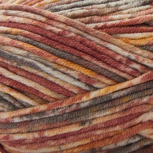 Loops & Threads Fireside Bulky Twist Multi Yarn – Bulky Weight Yarn for Knitting, Crochet, Weaving, Arts & Crafts, 15 Pack - color: Fireside