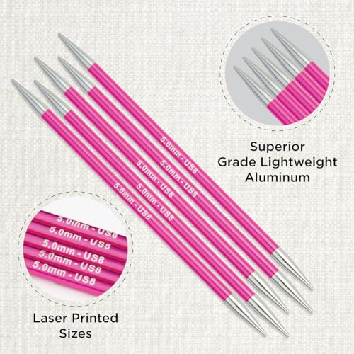 KnitPro Zing Double Pointed Needles 6" (15cm) | US Size 8 (5mm) - size: US 8 (5mm)