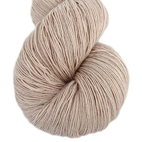 Lotus Yarns Lace Weight 1 Skein Cashmere Knitting Yarn Comfortable Soft Crochet Yarn Great for Baby Garments, Scarves, Hats, and Craft Projects (02-Cream) - color: 02-Cream