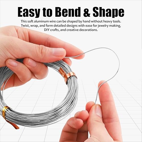 18 Gauge Aluminum Wire 540 Ft (Silver, 1mm), Metal Armature Wire for Sculpting, Aluminum Craft Material, Jewelry Making, Bendable for Crafts, Beading & Floral Design by Simba Steel - style: 18 Gauge x 540 FT
