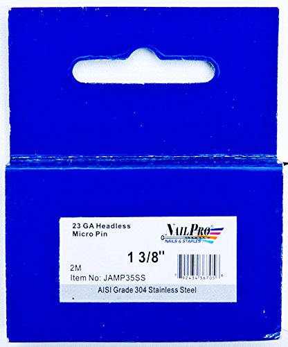 23 Ga x 1-3/8 Inch Stainless Steel Headless Micro Pins, 2000 Count - size: 23 Gauge, 1-3/8"