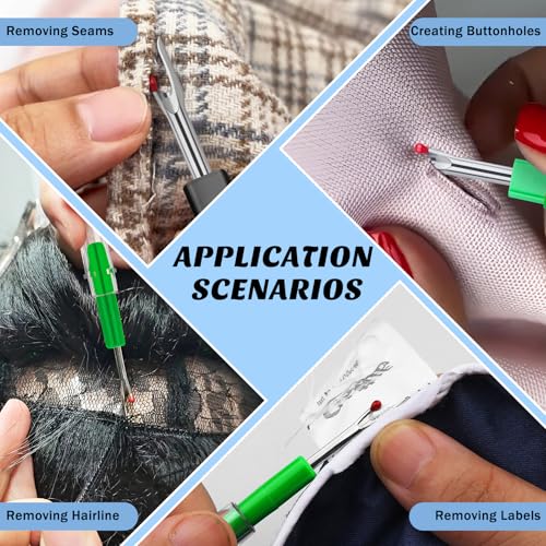 Seam Ripper, 2 Big and 2 Small Seam Rippers for Sewing, Stitch Remover Tool | Thread Cutter for Sewing, Stitch Ripper for Sewing, Seam Ripper and Stitch Remover with Thread Snips for DIY Craft - size: Basic Edition