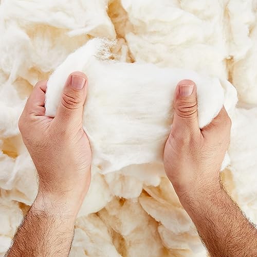 Bright Creations Wool Stuffing - 16 Oz Natural White - Wool Fiber Filling for Crafts, Needle Felting & Stuffed Animals