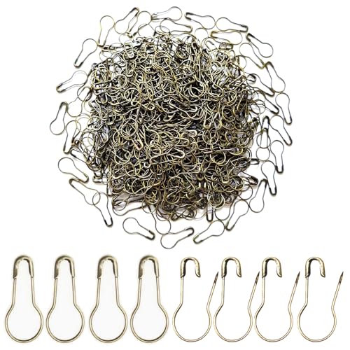 500pcs Bronze Bulb Pins 0.8" Gourd Safety Pins for Craft Projects, Home Accessories - color: Bronze