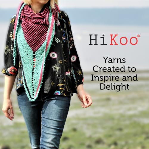 HiKoo CoBaSi Sock Yarn, Cotton, Bamboo Viscose, Silk and Nylon Blend for Knitting, Crocheting, and Crafts, 50 Gram Hank, 220 Yards, (#003 - Natural) - color: #003 - Natural