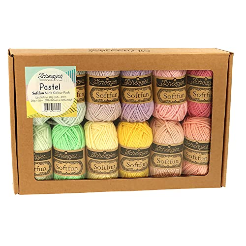 Scheepjes Softfun Color Pack, 12x20g - Summer Party, Cotton/Acrylic Blend - color: Summer Party