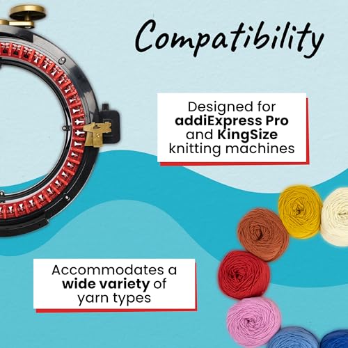 skacel by addi Knitting Machine Yarn Tension Guide for addiExpress King Size and Pro Machines, Clear Yarn Tensioner Tool