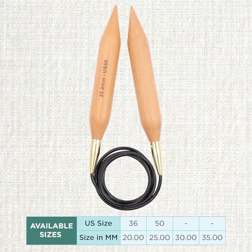 KnitPro Jumbo Fixed Circular Needles 47" (120cm) | US Size 50 (25mm) - size: 25.00mm