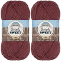 JubileeYarn Simply Sweet Yarn - 100g/Skein DK Cotton Blend - Plum Raisin - 2 Skeins - color: 003 Plum Raisin, size: 2 Skeins