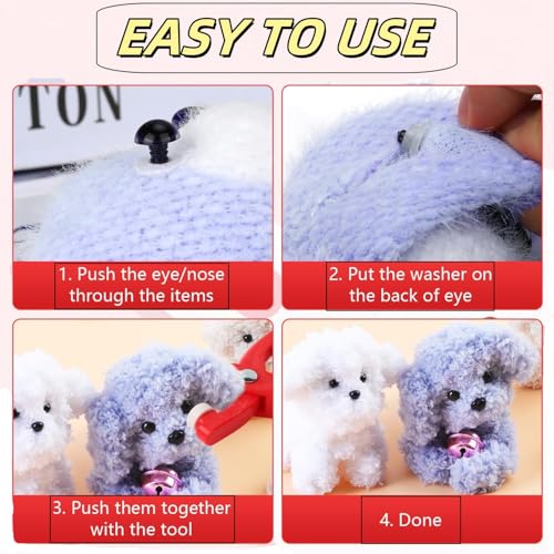 2 Pcs Safety Eye Tool for Crocheting Auxiliary Tool for 5-30mm Stuffed Animals Safety Eyes Making Supplies