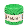 Bobilon 5-7 mm Cotton Yarn - Crochet, Knitting, Macrame - Green Apple | 100% cotton t shirt yarn for crochet, knitting & macrame; great for handbags & baskets; new fabric, not recycled; 109 yds - color: Green Apple Limited