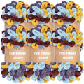 JubileeYarn Fun Finger Loops Yarn - 100g/Skein Jumbo Polyester - Iris - 6 Skeins - color: 111 Iris