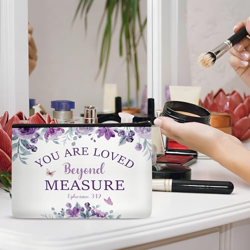 Purple Makeup Bag - Christian Bible Gifts, Travel Cosmetic Bag, Church Bag - style: Christian Bible