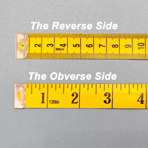 4 Pack Soft Tape Measure Double Scale 120-inch/300cm, Fabric Craft Tape Measure & Medical Body Measurement, Sewing Flexible Vinyl Ruler & Measuring Tape for Body Weight Loss (White) (Yellow) - color: Yellow