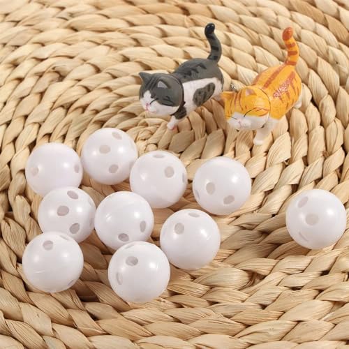 10 Pcs White Rattle Balls Inserts Rattle Box Repair Noise Maker Noise Maker Insert Rattle for Puppet Pet Rattles and Rings