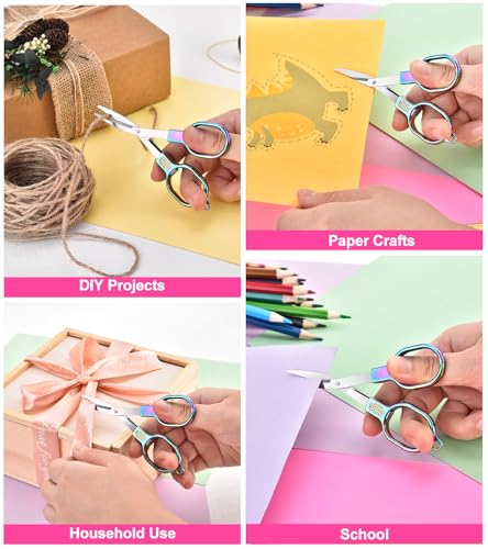 Zicolu Folding Travel Scissors Safety, Small TSA-Compliant and Portable with Case, Pocket Foldable Stainless Steel Retractable Cutters, Mini Craft Scissors for Home, Outdoor and Office Use - size: 1 Pack (Folded 4" / Expanded 4.4" )